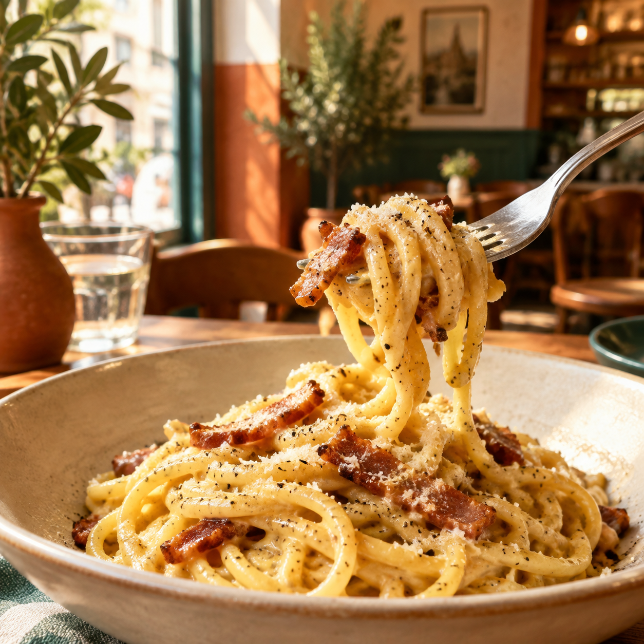 Freshly cooked pasta